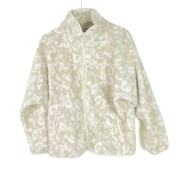 NWT All In Motion Sherpa Jacket Beige Leopard Size Small S NEW - Picture 2 of 13